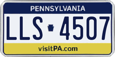 PA license plate LLS4507