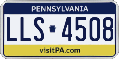 PA license plate LLS4508