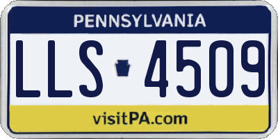 PA license plate LLS4509