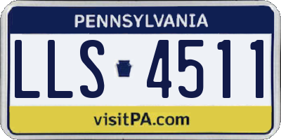 PA license plate LLS4511