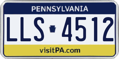 PA license plate LLS4512