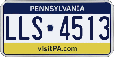 PA license plate LLS4513