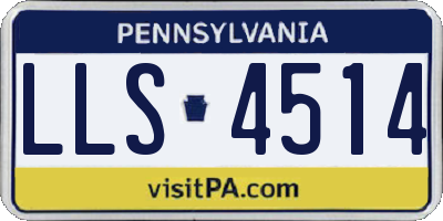 PA license plate LLS4514