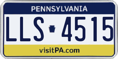 PA license plate LLS4515