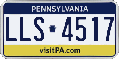 PA license plate LLS4517