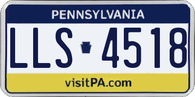 PA license plate LLS4518