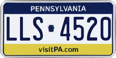 PA license plate LLS4520