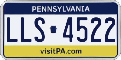 PA license plate LLS4522