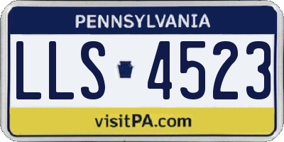 PA license plate LLS4523