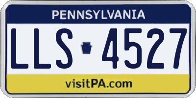 PA license plate LLS4527