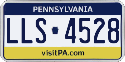 PA license plate LLS4528
