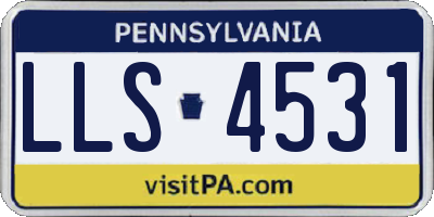 PA license plate LLS4531