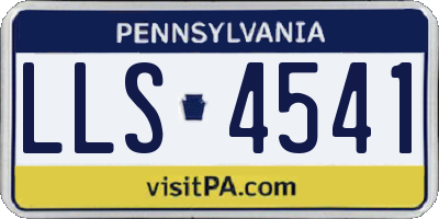 PA license plate LLS4541