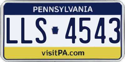 PA license plate LLS4543