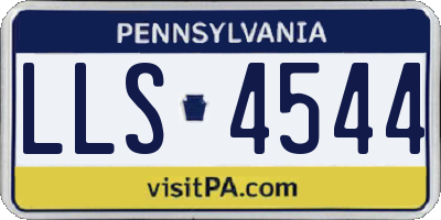 PA license plate LLS4544
