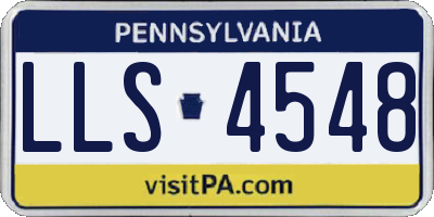 PA license plate LLS4548