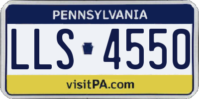 PA license plate LLS4550