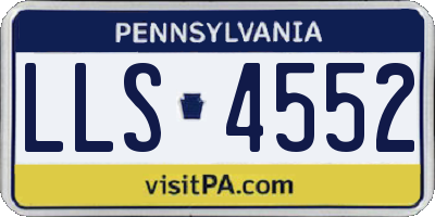 PA license plate LLS4552