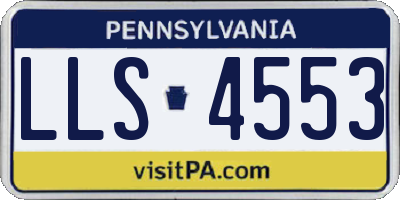 PA license plate LLS4553