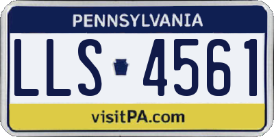 PA license plate LLS4561