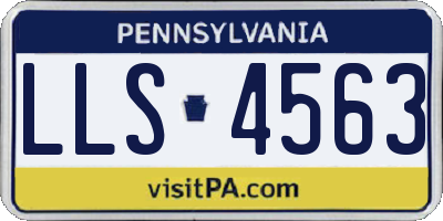 PA license plate LLS4563