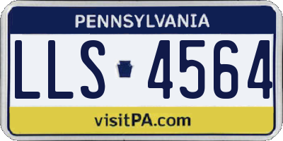 PA license plate LLS4564
