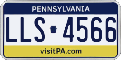 PA license plate LLS4566
