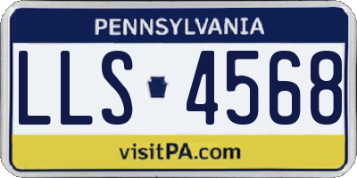 PA license plate LLS4568
