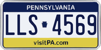 PA license plate LLS4569