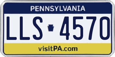 PA license plate LLS4570