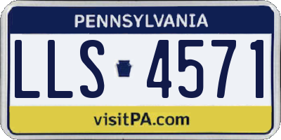 PA license plate LLS4571