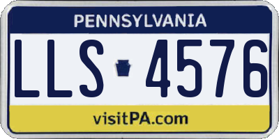 PA license plate LLS4576
