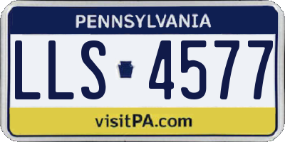 PA license plate LLS4577