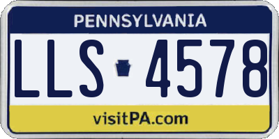 PA license plate LLS4578