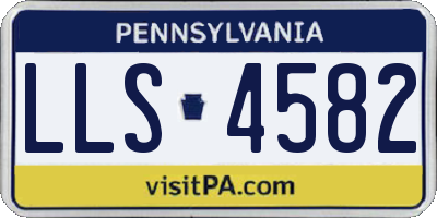 PA license plate LLS4582