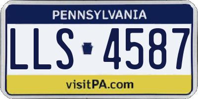 PA license plate LLS4587