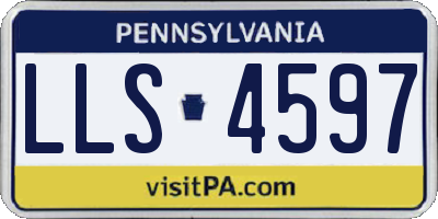 PA license plate LLS4597