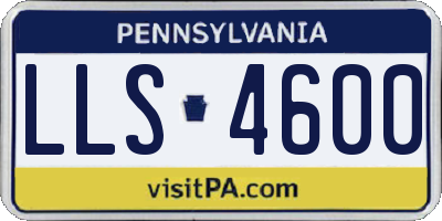 PA license plate LLS4600
