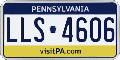 PA license plate LLS4606