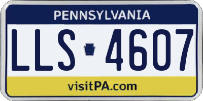 PA license plate LLS4607