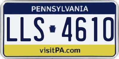 PA license plate LLS4610