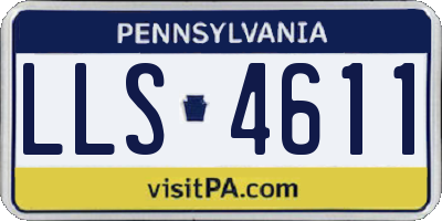PA license plate LLS4611