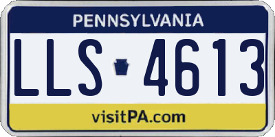 PA license plate LLS4613