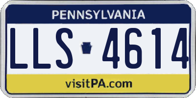 PA license plate LLS4614