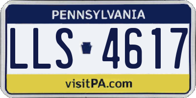 PA license plate LLS4617