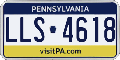 PA license plate LLS4618