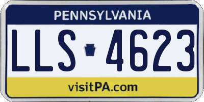 PA license plate LLS4623
