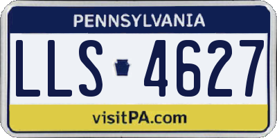 PA license plate LLS4627