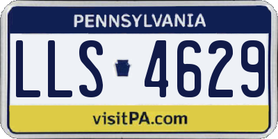 PA license plate LLS4629