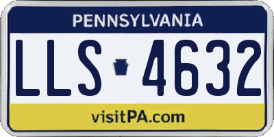 PA license plate LLS4632